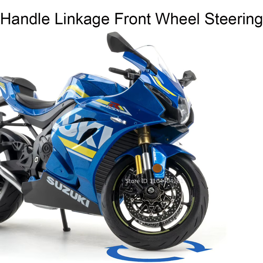 MAKEDA Suzuki GSX-1000R Hayabusa, Motorrad Modell, Metall, mit Licht - Bild 3