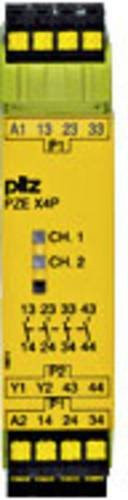 PILZ Kontakterweiterung PZE X4P C 24VDC mit 4 Schließern, Farbe: Gelb, B/H/T: 2,25 x 10,1 x 12,1 cm - Bild 1