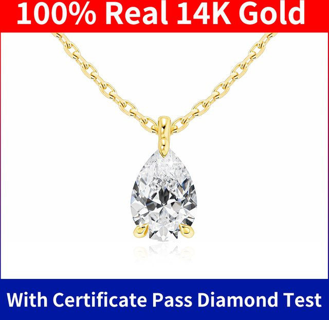 Szjinao Halskette 585 Gold, Moissanit, Diamant, Damen - Bild 1