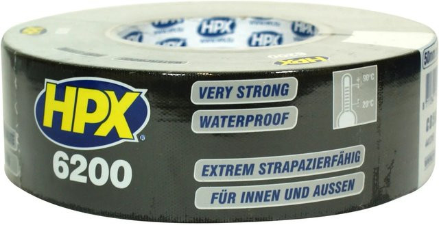 HPX Panzer-Tape Gewebe-Klebeband 6200 Schwarz Breite: 5 cm, Länge: 25 m - Bild 1