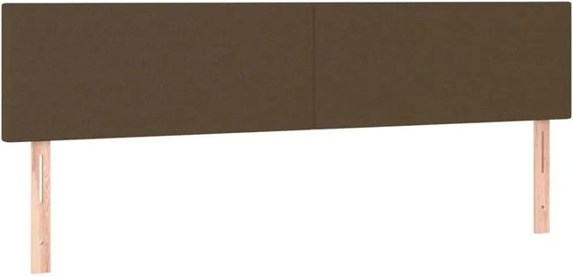 vidaXL LED Kopfteil Dunkelbraun mit USB-Ladeport und integrierter Beleuchtung, B: 160 cm, T: 5 cm, H: 78-88 cm - Bild 1