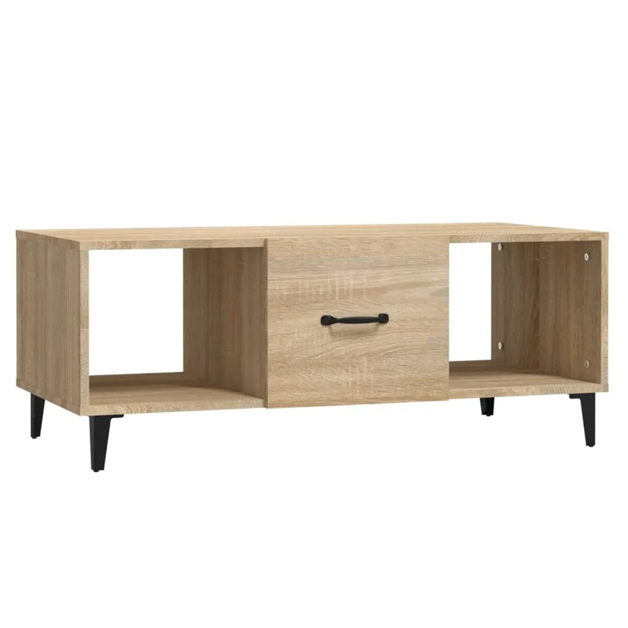 vidaXL Couchtisch Sonoma-Eiche in Braun aus Holzwerkstoff und Eisen, B/T/H: 102 x 50 x 40 cm - Bild 2