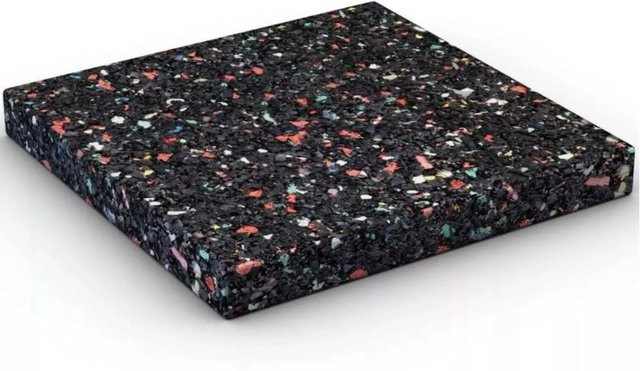 Karibu Unterlegpads aus Gummi für Gartenhäuser, Schwarz, 264 Stück, B/T/H: 7 x 7 x 0,8 cm - Bild 1