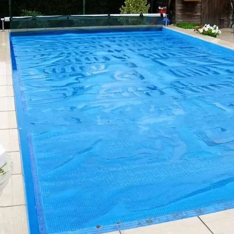 Rechteckige Solarplane für den Pool als Wärmeisolationsfolie und Staubschutz in Blau, 400um Dicke - Bild 2