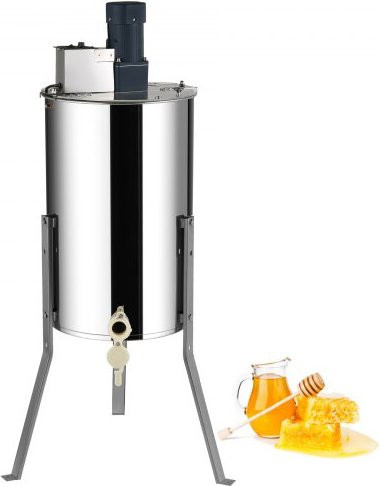 VEVOR Elektrische Honigschleuder Tangentialschleuder für Imker in Silber, 2/4 Rahmen - Bild 1