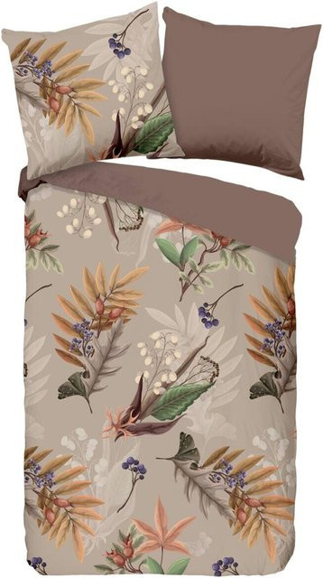 Good Morning Baumwoll Bettwäsche Otso Multi mit floralem Design, Farbe: Multicolour/Beige, B/L: 135 x 200 cm und 80 x 80 cm - Bild 1