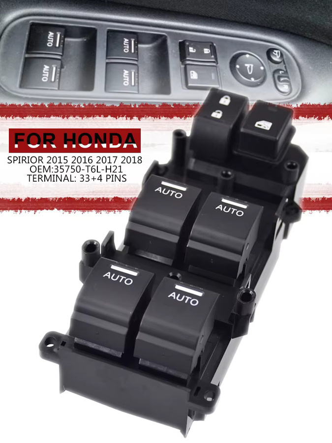 Malcayang Fensterheber Schalter für Honda HRV 2015-2018 Accord Odyssey in Schwarz - Bild 4