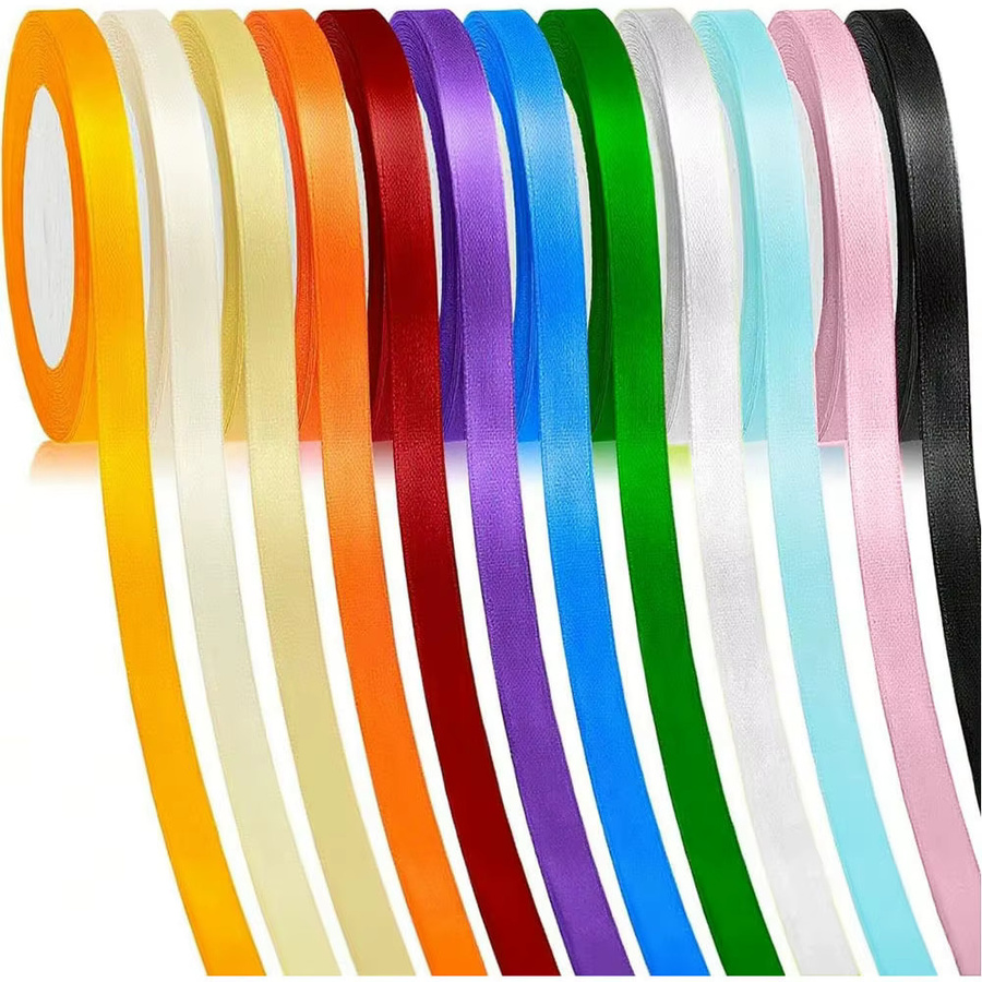 SUNEEYDAY Satinband Set Multicolour, 10 mm Breite, 25 Yards für DIY-Bastelbedarf, Geschenkverpackung und Hochzeitsdekoration - Bild 5