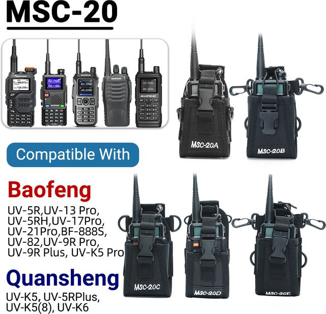 ABBREE Taktische Molle Radio Walkie Talkie Tasche Hüfttasche in Schwarz - Bild 1
