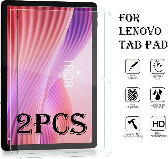 2 Stück Displayschutz aus gehärtetem Glas für Lenovo Tab 10.1, Idea 11, M11, M10 Plus, P11 Pro, K11 und Xiaoxin 11, transparent, 9H Härtegrad - Bild 1