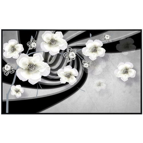 papermoon Infrarotheizung EcoHeat Abstrakt 3D Effekt mit Blumen in Bunt mit App-Steuerung und Überhitzungsschutz, B/H/T: 350 x 60 x 50 cm - Bild 2