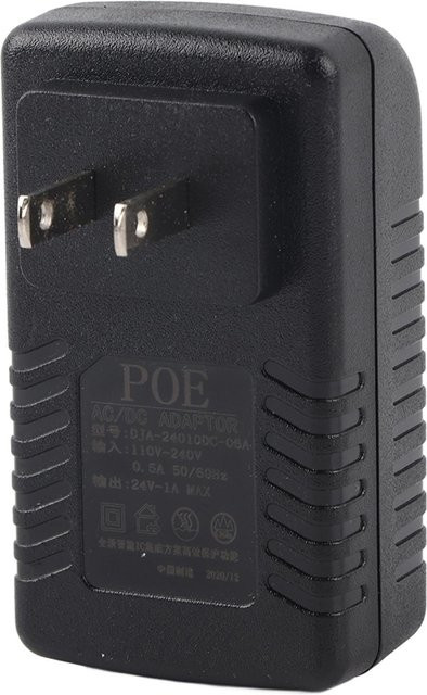 Neoglint POE-Injektor DC 24V 1A Netzteilstecker in Schwarz - Bild 1