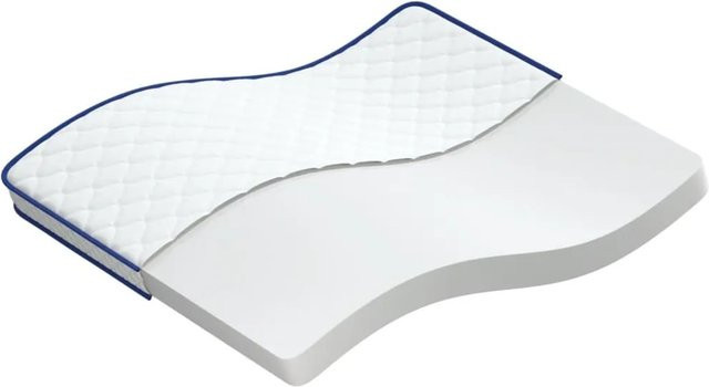 vidaXL Memory-Schaum-Matratze in Weiß, B/T/H: 160 x 200 x 17 cm - Bild 1