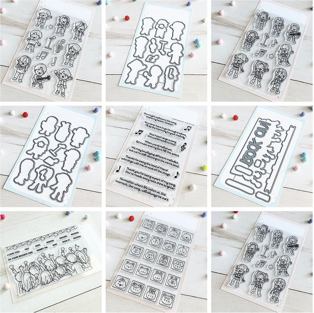 Concertgoers Silikon-Stempel und Stanzformen für DIY-Kartenherstellung und Fotoalben, transparent - Bild 1