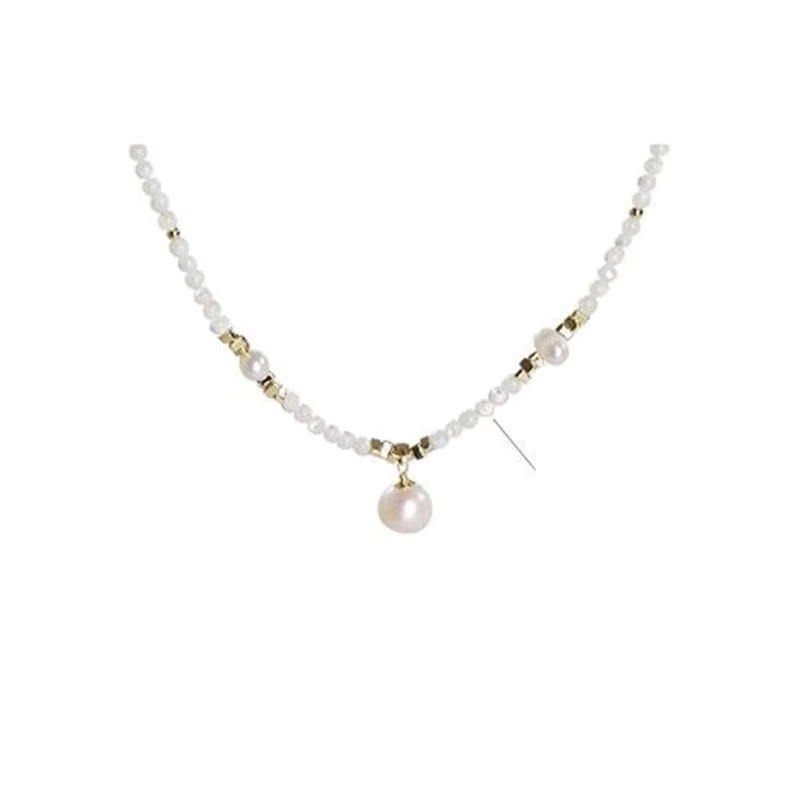 V-best Anhänger Halskette, 14K Gold gefüllt, Perle, Damen - Bild 2