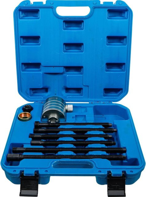 BGS Hydraulikzylinder Werkzeugsatz mit Zugspindeln für Diesel Injektoren Auszieher 17 T 74285 in Blau - Bild 1