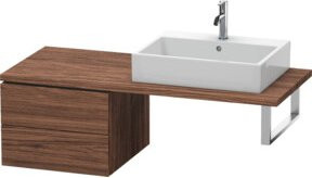 Duravit L-Cube Unterschrank in Nussbaum dunkel mit 2 Schubladen, B: 52 cm, H: 40 cm, T: 54,7 cm - Bild 1