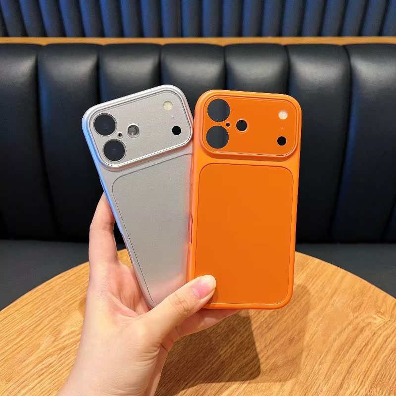 Stoßfeste PC und TPU Handyhülle mit großem Kameraobjektiv-Schutz für iPhone 17 Pro Max 16 15 14 13 Pro Max in Silber - Bild 4