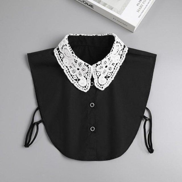 Falscher Kragen, Choker, Chiffon, Baumwolle, Spitze, Damen - Bild 1