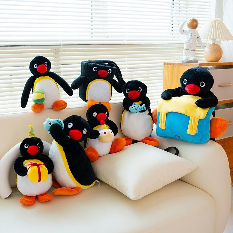Bai Fen Bai Toys Cartoon Pinguin Plüschpuppe Rucksack Brusttasche - Bild 2