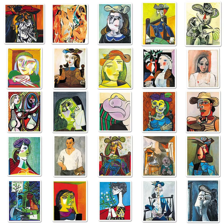 GOGOTU Picasso abstrakte Kunst Malerei Aufkleber, 50-teiliges Set - Bild 2