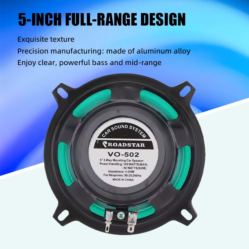 Q-PERTORS 5 Zoll Auto Koaxial Lautsprecher 100W HiFi Full Range Subwoofer Universal Automotive Audio Stereo - Bild 5