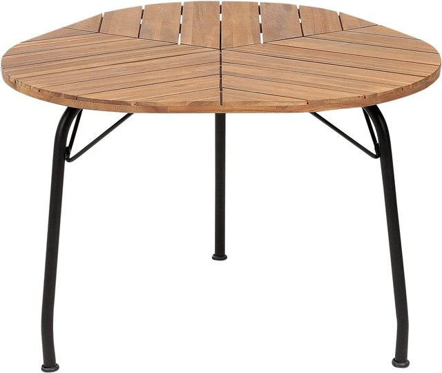 Beliani Gartentisch VARENNA aus Akazienholz in Schwarz und Braun, B/T/H: 106 x 103 x 74 cm - Bild 1