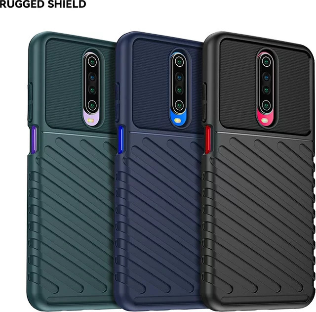 Stoßfeste Silikon-Handyhülle von Xiaomi für Redmi K30 4G, Redmi K30 5G, Redmi K30i 5G und Poco X2 in Blau - Bild 1