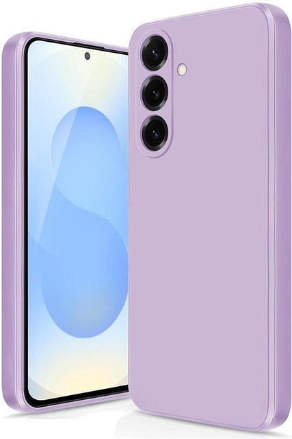 Matte Silikonhülle für Samsung Galaxy S25 S24 S23 S22 S21 Ultra Plus FE in Schwarz und Lila - Bild 1