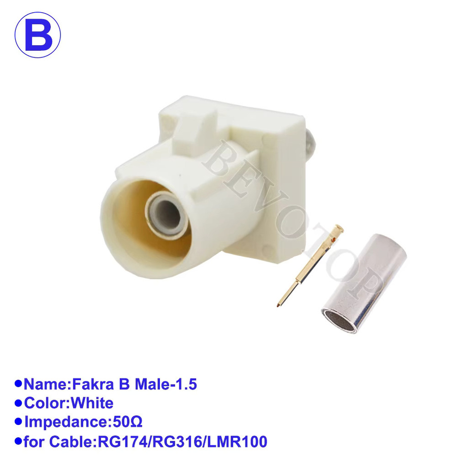 BEVOTOP 2er Set Fakra Koaxial-Lötverbinder RF für RG316 und RG174 Pigtail-Kabel - Bild 2