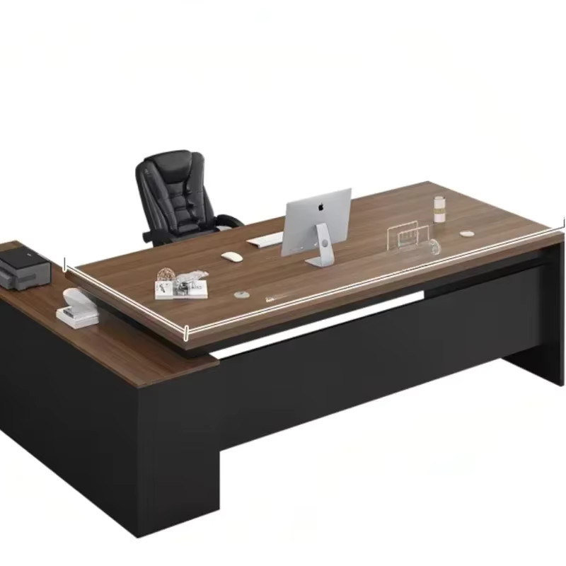 DUTRIEUX Computer Schreibtisch für Home Office und Profis in Schwarz oder Braun - Bild 3