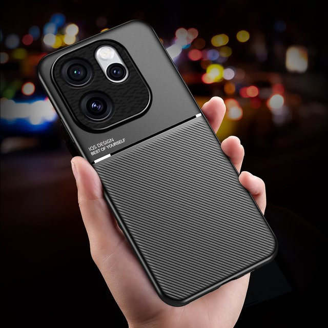Magnetische Leder Handyhülle für OPPO Reno 15 14F 13F 12F 11F 11 12 14 Pro 5G mit weicher Silikon Stoßstange in Schwarz und Grün - Bild 1