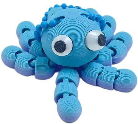 BC Pet Supplies Oktopus, beweglicher Gelenk-Schlüsselanhänger, blau - Bild 1