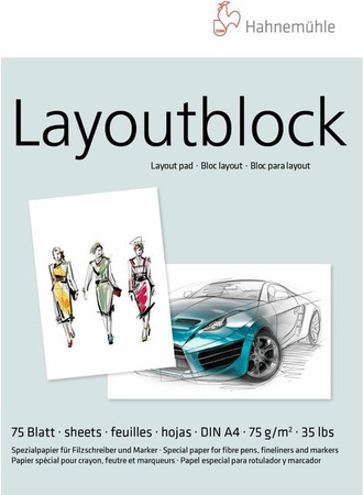 Hahnemühle Layout-Block A4 mit 75 Blatt