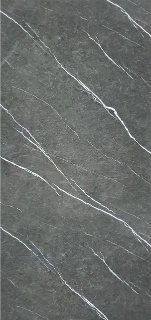Aluverbund24 PVC Wandpaneele Nero-Black in Marmor-Optik Hochglanz, Breite: 122 cm, Höhe: 244 cm - Bild 1
