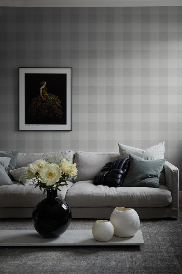 Sandberg Wallpaper Lykke Non-Woven Tapete in Misty Blue mit skandinavischem Design - Bild 2