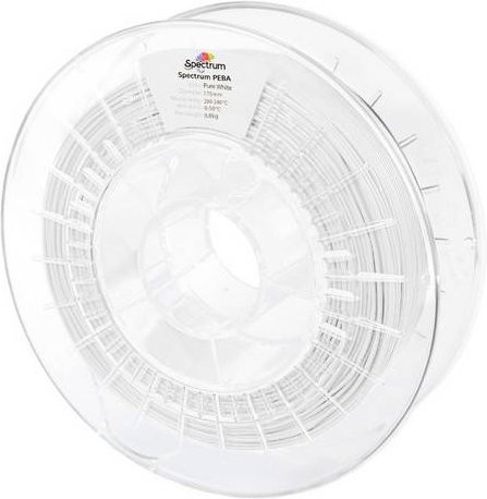 Spectrum Filaments 81678 PEBA Filament flexibel und chemisch beständig, Durchmesser: 1,75 mm, 800 g, Pure White, Weiß - Bild 1