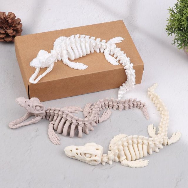 Realistische Mosasaurus-Skelett-Replik von Hoeaden als Dinosaurier-Modell zur Dekoration deines Aquariums - Bild 1