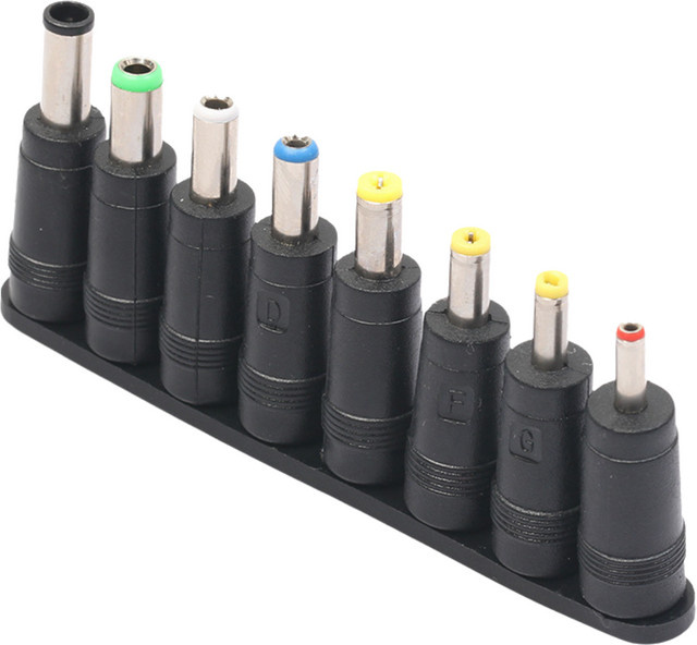 8er Set DC Stecker 5,5x2,1mm Universal Männliche Barrel-Plugs für AC Power Adapter und Notebook Laptop Anschlüsse - Bild 1