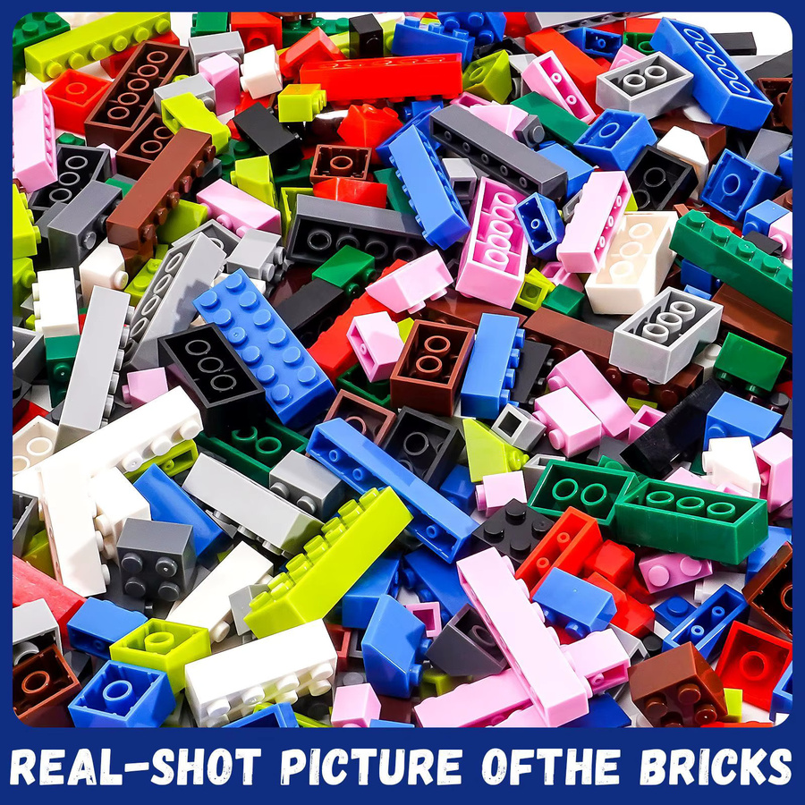 Wishiot DIY Mini-Bausteine Set mit 730 Teilen in Grün und Mehrfarbig für kreative Montage aus Kunststoff - Bild 4