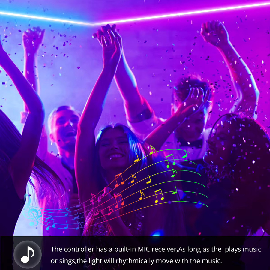 Tuya Smart LED Streifen WiFi RGB Multicolour 12V zur TV Hintergrundbeleuchtung und Dekoration - Bild 3