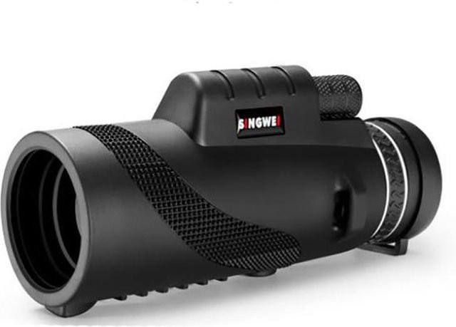 WTEMPO HD-Monokular mit Auto-Zoom für Outdoor, Jagd und Nachtsicht, inklusive Handy-Fotografie, Schwarz - Bild 1