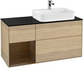 V&B Waschtischunterschrank Finion in Eiche, Breite: 120 cm, Tiefe: 50,1 cm, Höhe: 50,1 cm - Bild 1