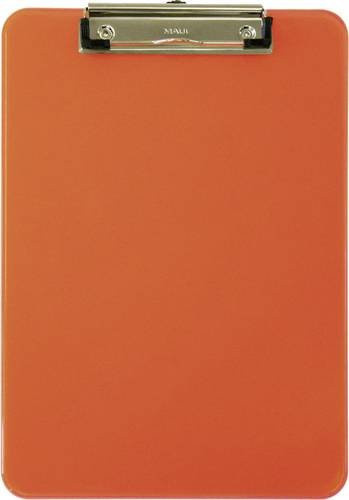 Maul Klemmbrett MAULneon DIN A4 aus Kunststoff in Orange transparent B: 22,6 cm, H: 31,8 cm, T: 1,5 cm - Bild 1
