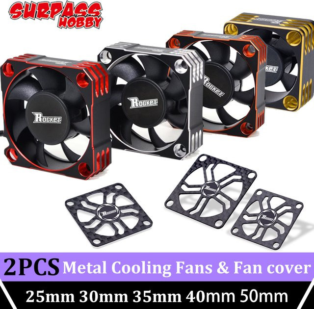SURPASS HOBBY Kühlventilator Raketen-Wärmeableitungslüfter, Metall, Schwarz, 2-teiliges Set - Bild 1