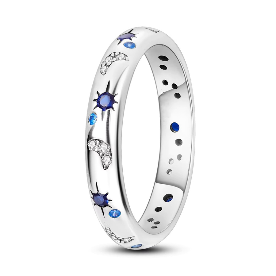 LATS Ring, Gold Silber Farbe, Mond Stern, Unisex - Bild 1