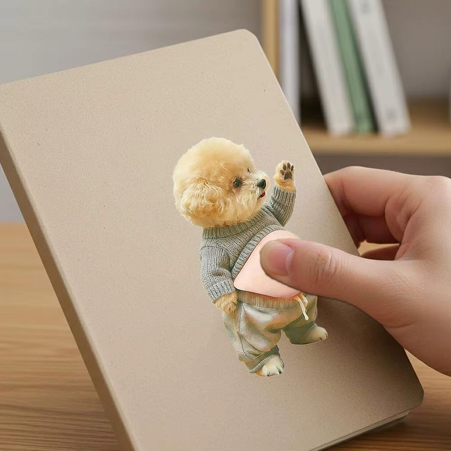 3D-Pudel Handyhüllen-Aufkleber als weiches Dekompressionsspielzeug zur Stressbewältigung in Braun und Multicolour für iPhone, Samsung und Huawei - Bild 5