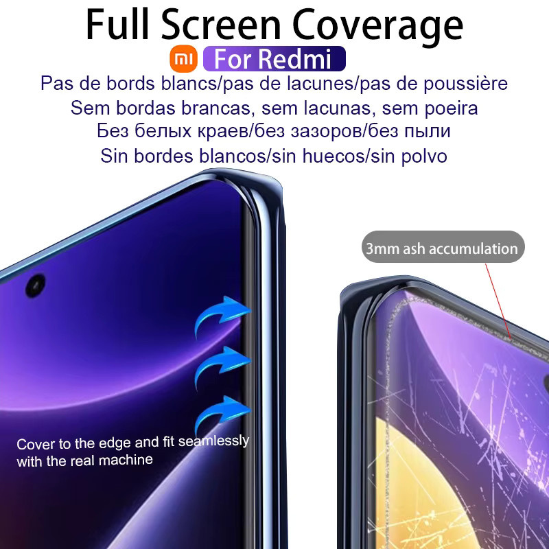 5er Pack HD Hydrogel Display Schutzfolien für Xiaomi POCO X7 F6 F5 X6 X5 X4 X3 Pro 5G NFC transparent - Bild 3