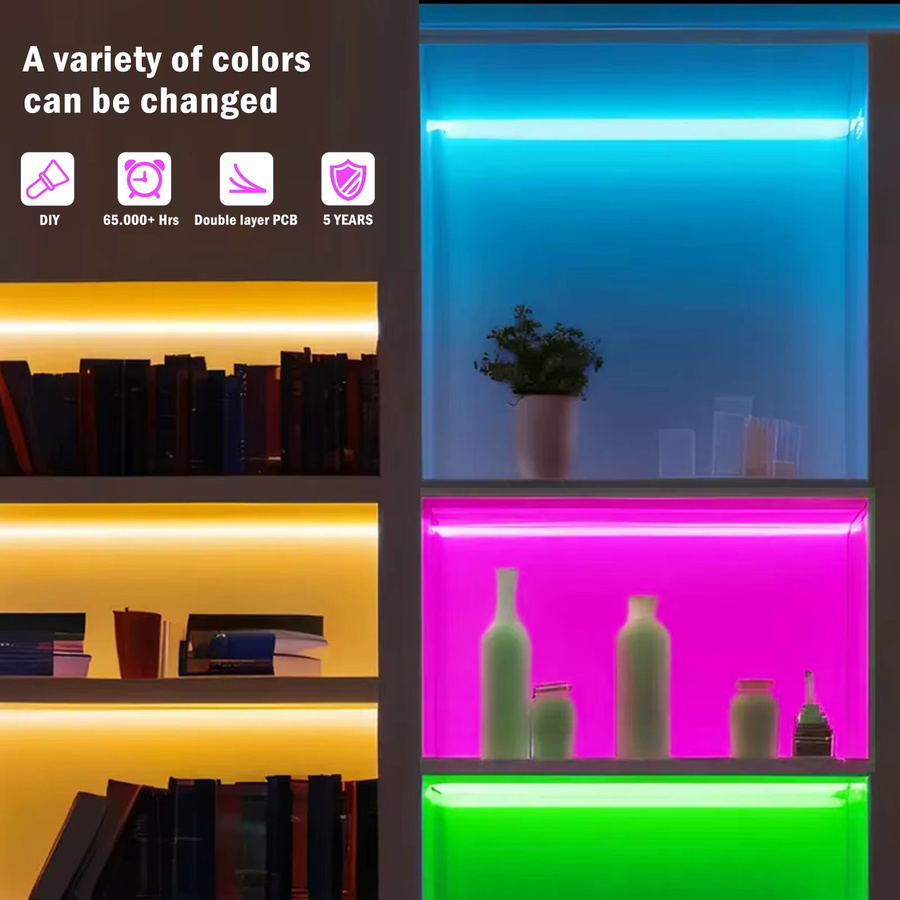 KISUFU FCOB LED-Streifen RGBWW dimmbar in Multicolour - Bild 3