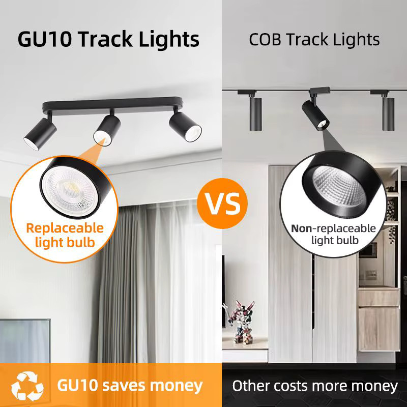 CHENBEN GU10 LED Decken-Spot-Leuchte in Schwarz für Wohnzimmer, Schlafzimmer und Flur - Bild 2
